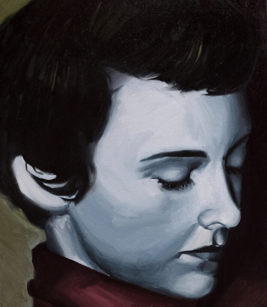 Cecilia Cocco, Silvia, 2025. Oil on canvas, cm 35x30