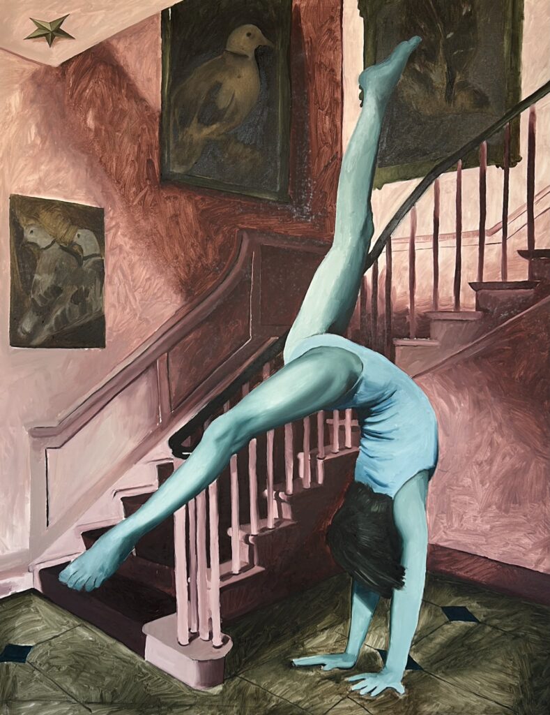 Cecilia Cocco, The Collared Doves, 2026, Oil on canvas, cm 120x90