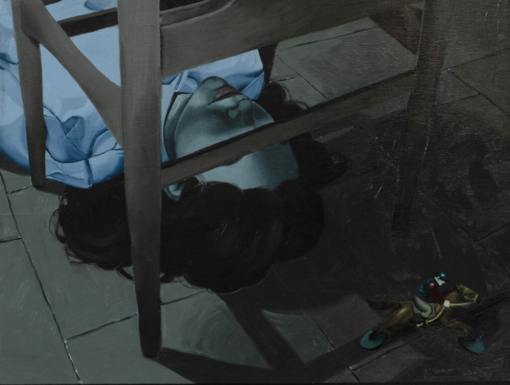 Cecilia Cocco, The Race, 2026. Oil on panel, cm 30x40