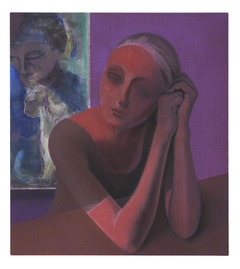 Richard Wathen, Viola, 2026 Oil on linen over aluminium panel Cm 50x45