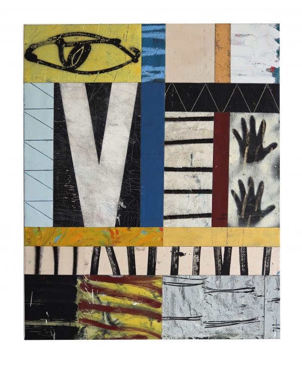Eris, 2022 - Mixed media on sewn together canvas panels - cm 122 x 99