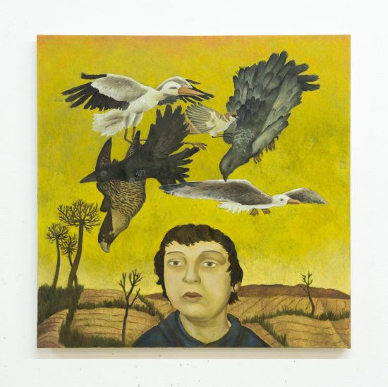 GIULIO NOCCESI Il Bambino e gli Uccelli, 2023 Oil on canvas Cm 50x50