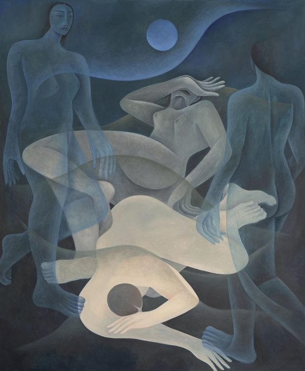 Laura-Berger, The Sleepwalkers, 2023. Oil on canvas.Cm 141x117