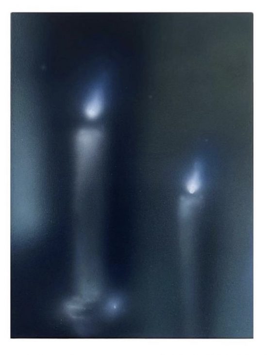 STEPHEN BUSCEMI, Twin Flame ( cold), 2024 Acrylic on linen Cm 30,48x22,86